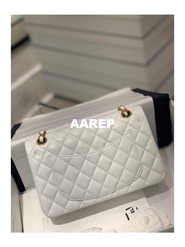 Replica Chanel Small Classic Double Flap Bag 23cm Lambskin White 13