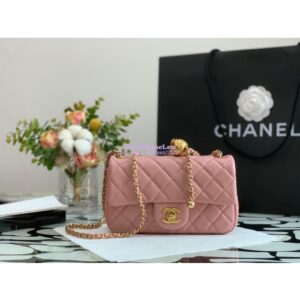 Replica Chanel Lambskin Charm Strap Flap Bag AS1787 Baby Pink (Limited) 2