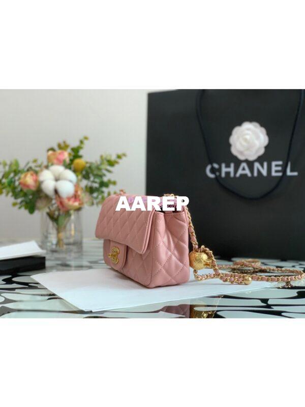 Replica Chanel Lambskin Charm Strap Flap Bag AS1787 Baby Pink (Limited) 3
