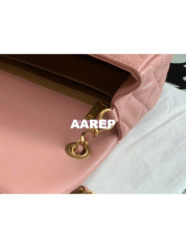 Replica Chanel Lambskin Charm Strap Flap Bag AS1787 Baby Pink (Limited) 6