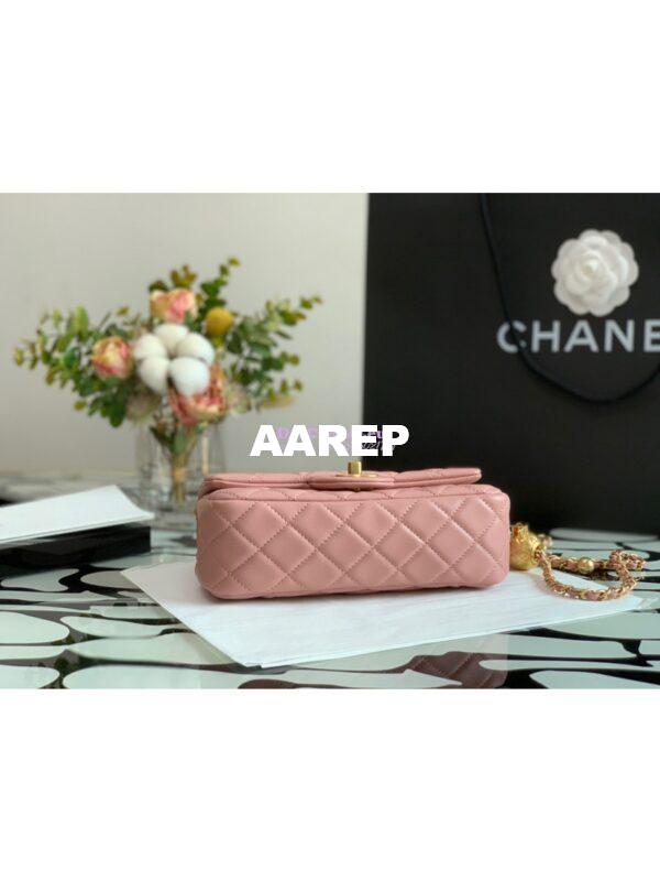 Replica Chanel Lambskin Charm Strap Flap Bag AS1787 Baby Pink (Limited) 7