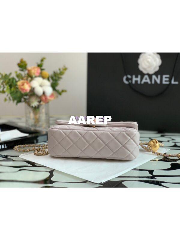 Replica Chanel Lambskin Charm Strap Flap Bag AS1787 Yam (Limited) 7