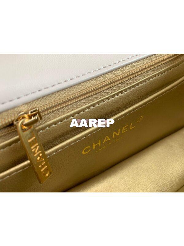Replica Chanel Lambskin Charm Strap Flap Bag AS1787 Yam (Limited) 10