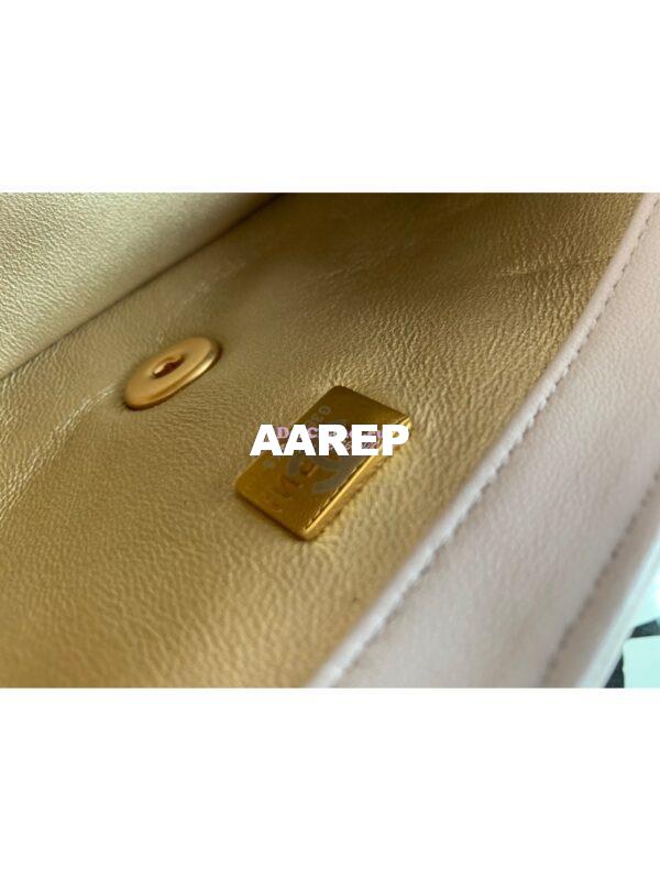 Replica Chanel Lambskin Charm Strap Flap Bag AS1787 Yam (Limited) 11
