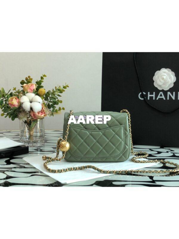 Replica Chanel Lambskin Flap Bag AS1786 Matcha (Limited) 9