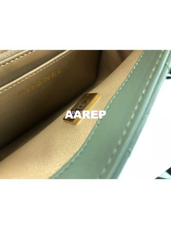 Replica Chanel Lambskin Flap Bag AS1786 Matcha (Limited) 11