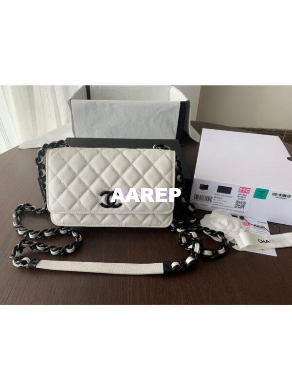 Replica Chanel My Everything Wallet on Chain Bag WOC White AP1954 3