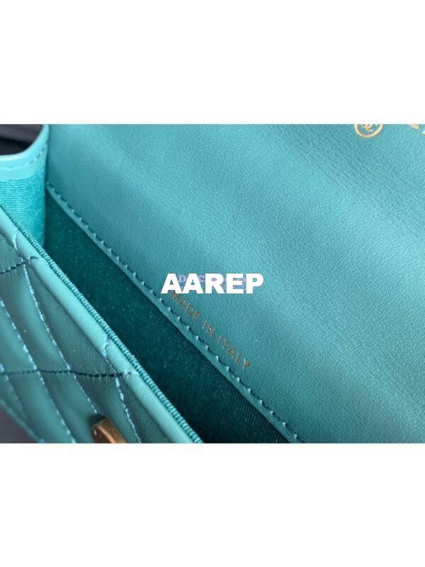 Replica Chanel Flap Coin Purse With Chain AP2290 Green 6