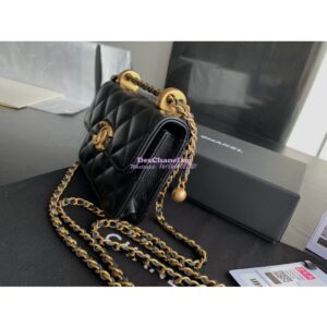 Replica Chanel Flap Coin Purse With Chain AP2290 Black 2