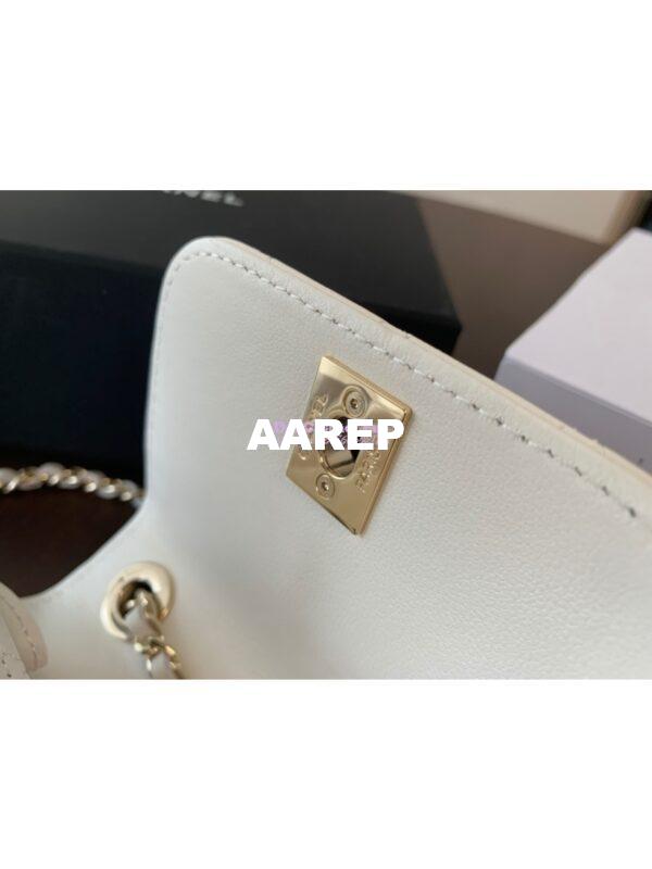 Replica Chanel Small Trendy CC Clutch With Chain A81633 White 8