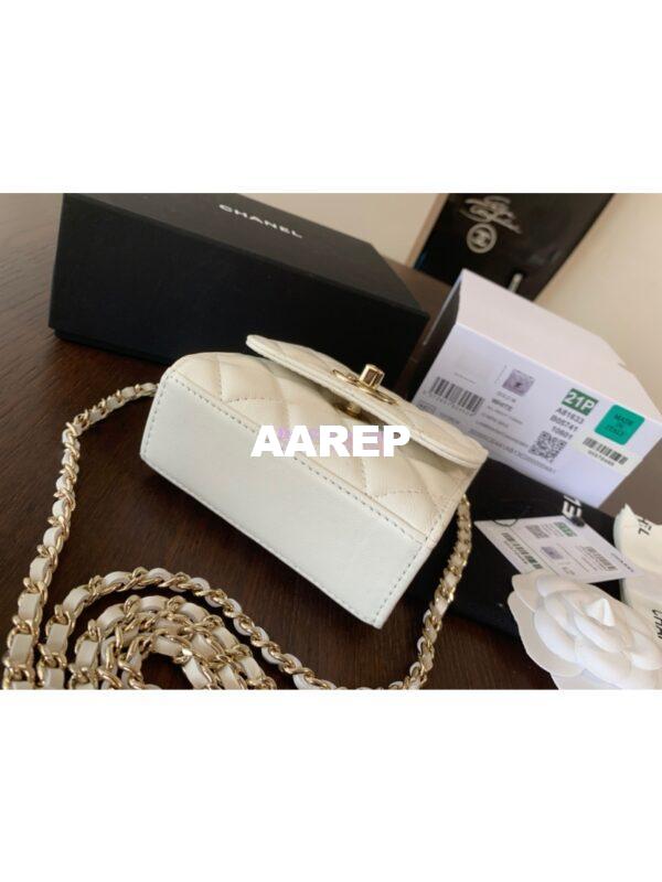 Replica Chanel Small Trendy CC Clutch With Chain A81633 White 11