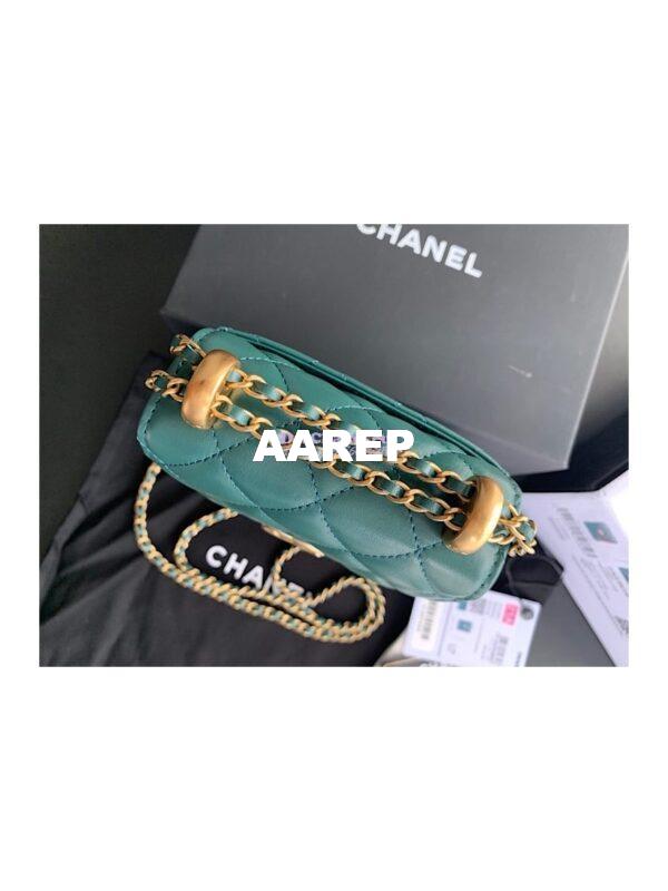 Replica Chanel Phone Clutch With Chain AP2291 Green 4