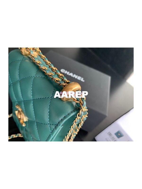 Replica Chanel Phone Clutch With Chain AP2291 Green 5