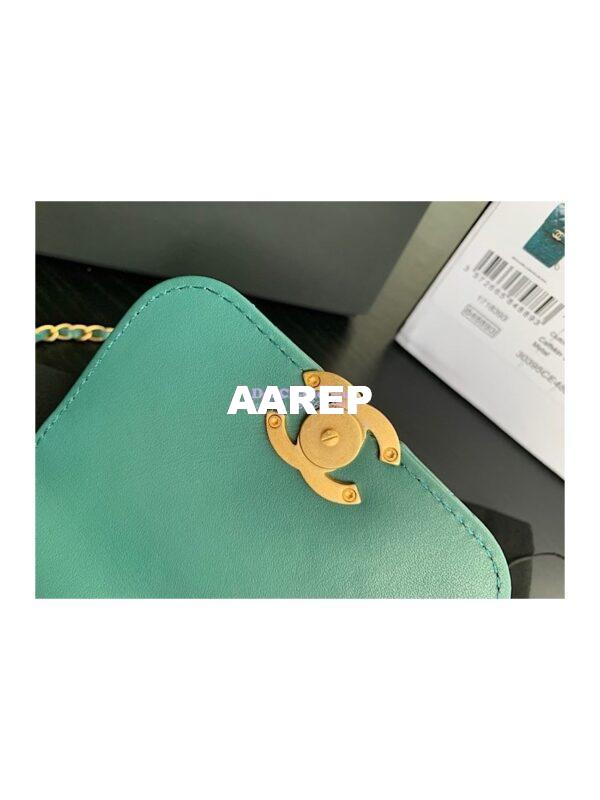 Replica Chanel Phone Clutch With Chain AP2291 Green 6