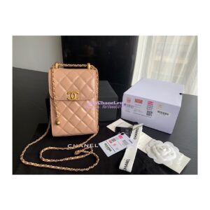 Replica Chanel Phone Clutch With Chain AP2291 Beige