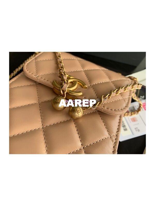 Replica Chanel Phone Clutch With Chain AP2291 Beige 5