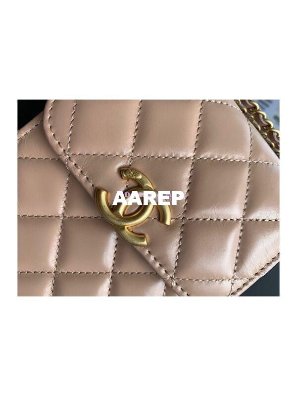 Replica Chanel Phone Clutch With Chain AP2291 Beige 6