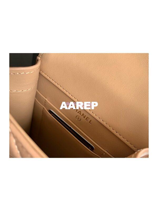 Replica Chanel Phone Clutch With Chain AP2291 Beige 9