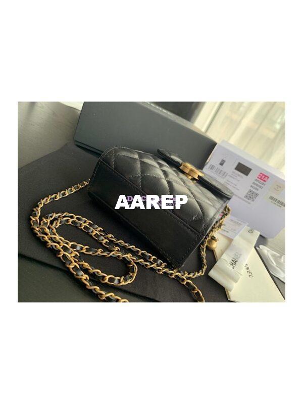 Replica Chanel Phone Clutch With Chain AP2291 Black 11
