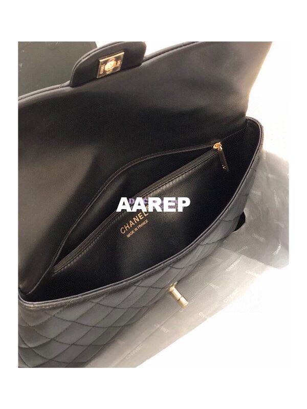 Replica Chanel CF Flap Quilted Lambskin Clutch Bag Black (Limited) 6