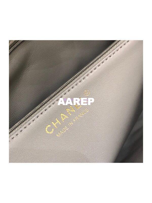 Replica Chanel CF Flap Quilted Caviar Clutch Bag Grey (Limited) 10