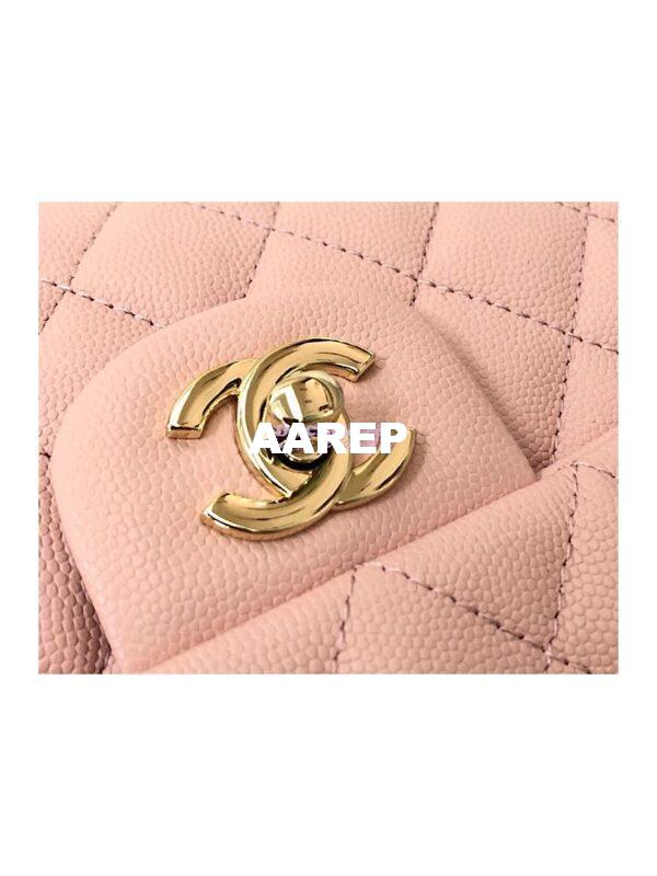 Replica Chanel CF Flap Quilted Caviar Clutch Bag Light Pink (Limited) 5