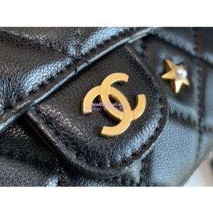 Replica Chanel 21s Lucky Charm 31 Rue Cambon Paris Classic Flap Phone Holder With Chain Lambskin Bag AP2096 Black 2
