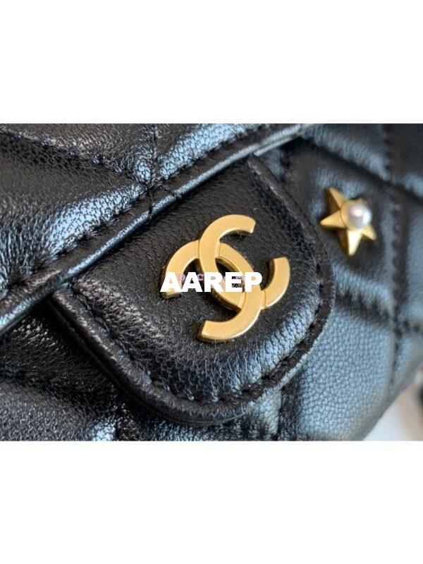 Replica Chanel 21s Lucky Charm 31 Rue Cambon Paris Classic Flap Phone Holder With Chain Lambskin Bag AP2096 Black 4