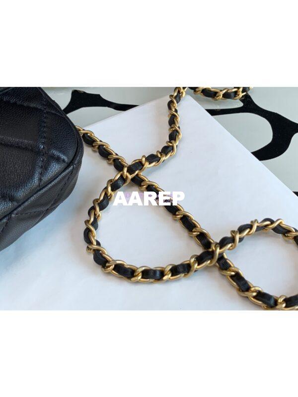 Replica Chanel 21s Lucky Charm 31 Rue Cambon Paris Classic Flap Phone Holder With Chain Lambskin Bag AP2096 Black 10