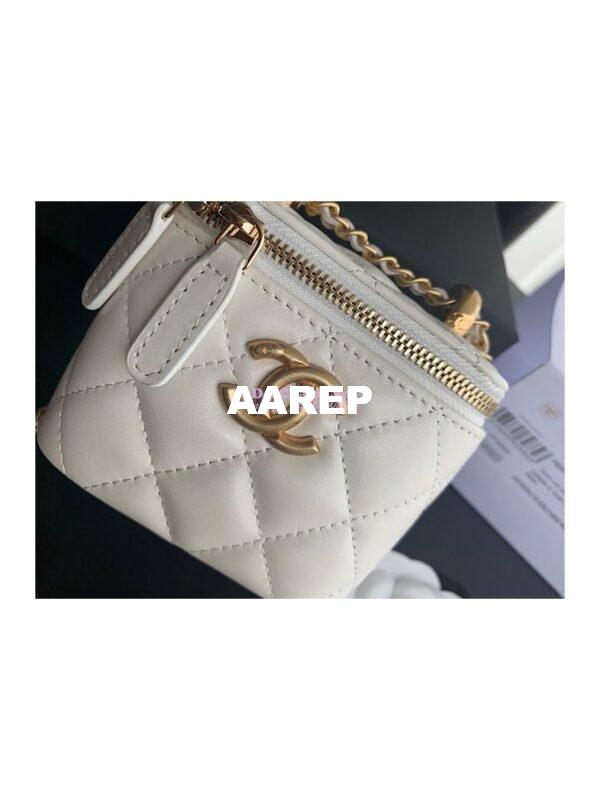 Replica Chanel Small Vanity With Chain AP2292 White 2