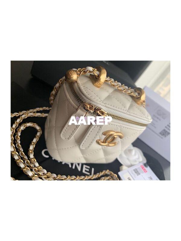 Replica Chanel Small Vanity With Chain AP2292 White 4
