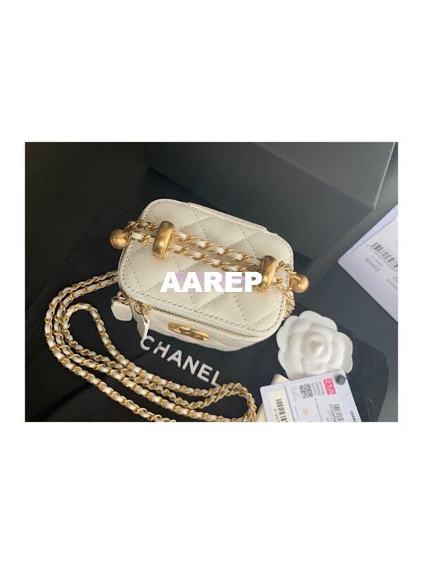 Replica Chanel Small Vanity With Chain AP2292 White 5