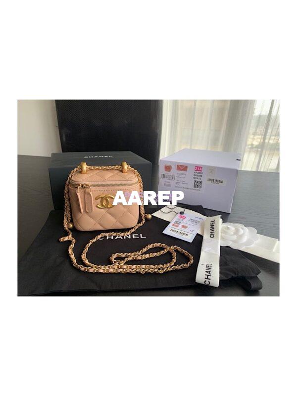 Replica Chanel Small Vanity With Chain AP2292 Beige 3