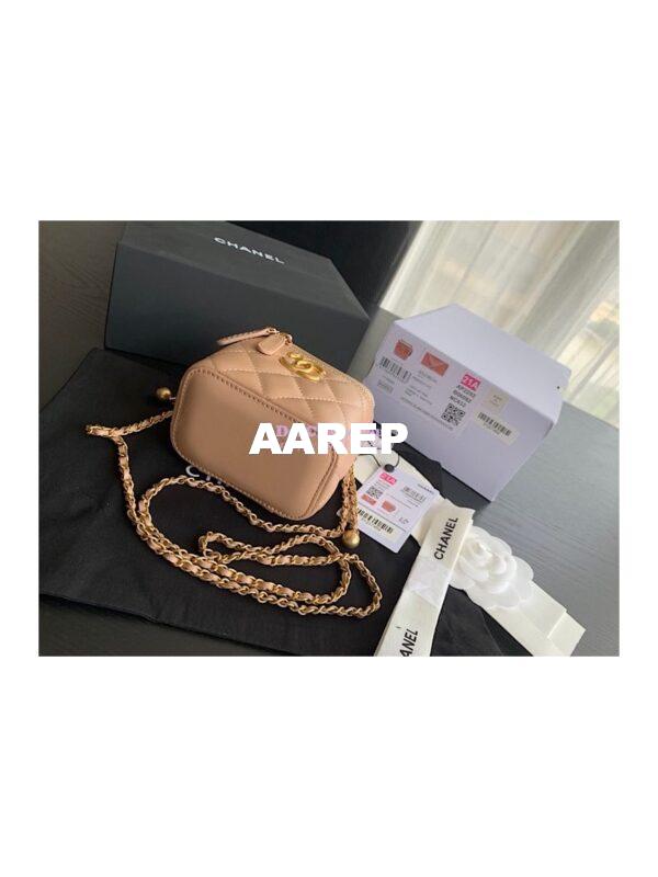 Replica Chanel Small Vanity With Chain AP2292 Beige 11