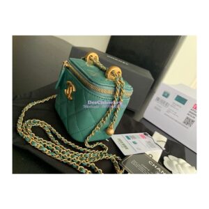 Replica Chanel Small Vanity With Chain AP2292 Green 2