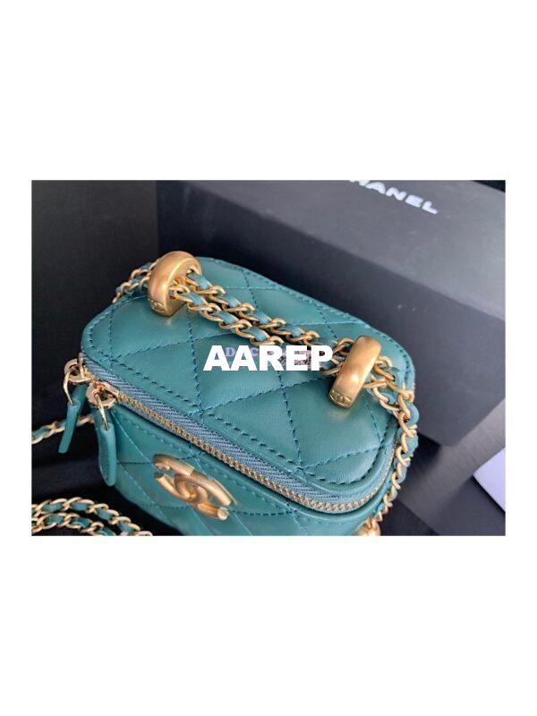 Replica Chanel Small Vanity With Chain AP2292 Green 3