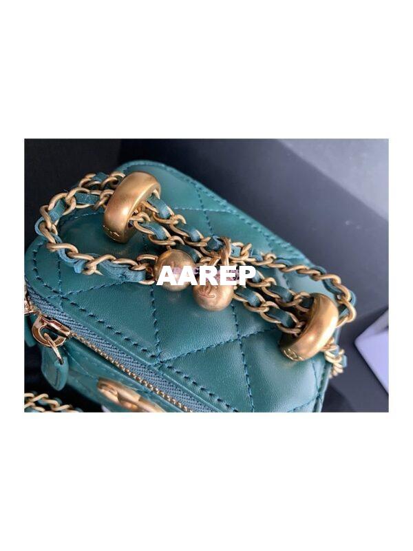 Replica Chanel Small Vanity With Chain AP2292 Green 4