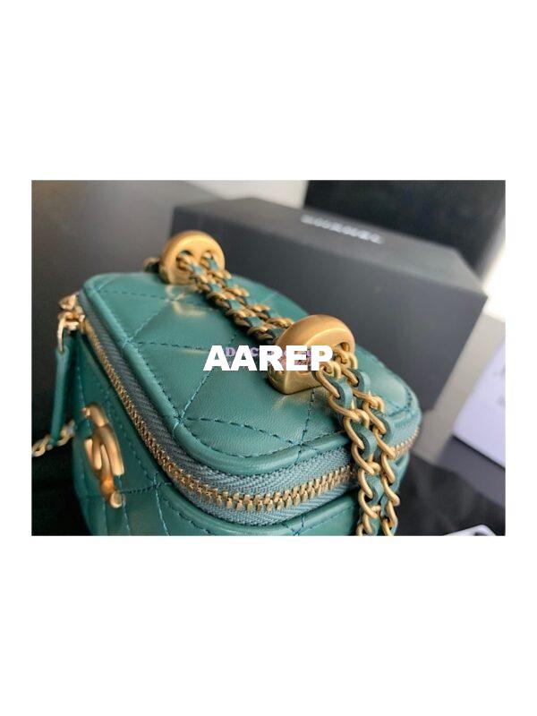 Replica Chanel Small Vanity With Chain AP2292 Green 5