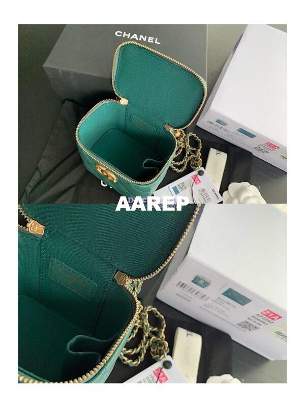 Replica Chanel Small Vanity With Chain AP2292 Green 6