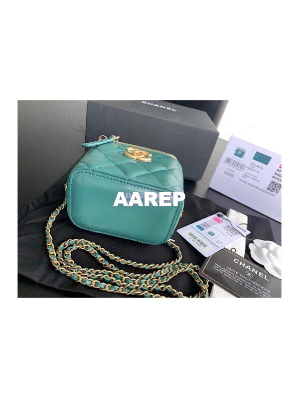 Replica Chanel Small Vanity With Chain AP2292 Green 8