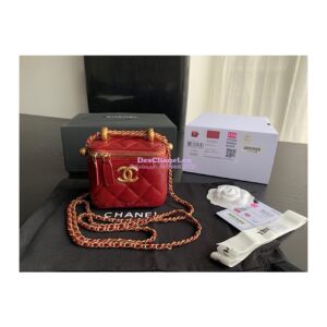 Replica Chanel Small Vanity With Chain AP2292 Red
