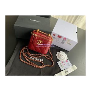 Replica Chanel Small Vanity With Chain AP2292 Red 2