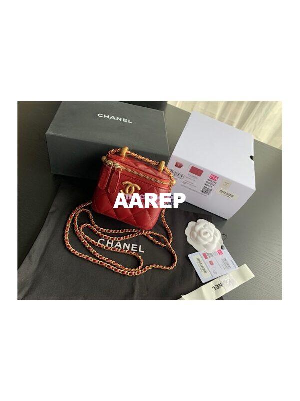 Replica Chanel Small Vanity With Chain AP2292 Red 4