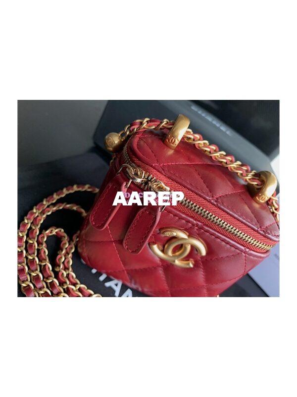 Replica Chanel Small Vanity With Chain AP2292 Red 5