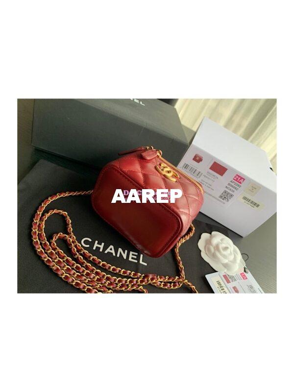 Replica Chanel Small Vanity With Chain AP2292 Red 11