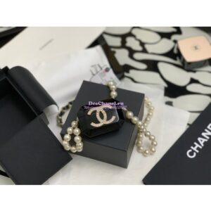 Replica Chanel Resin Airpods Case Pro Necklace AB6425 Black