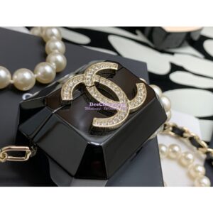 Replica Chanel Resin Airpods Case Pro Necklace AB6425 Black 2