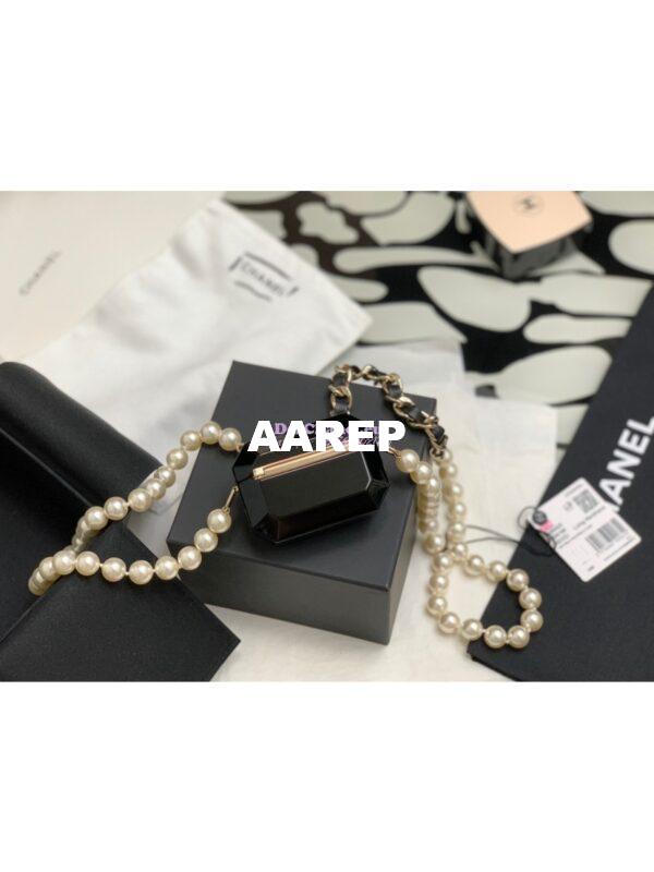 Replica Chanel Resin Airpods Case Pro Necklace AB6425 Black 7