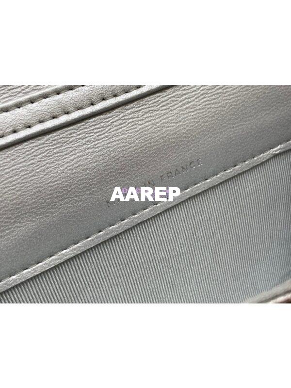 Replica Chanel Classic Belt Bag Metallic Lambskin Silver AP1983 10