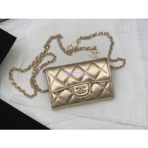 Replica Chanel Classic Belt Bag Metallic Lambskin Gold AP1983 2